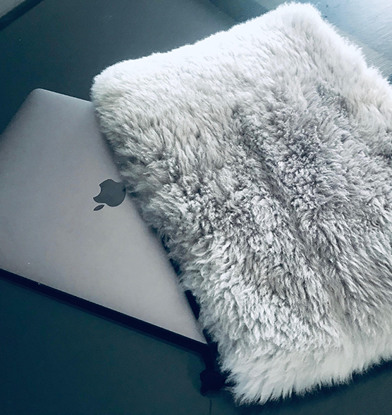 Unshorn Sheepskin laptop and Phone covers